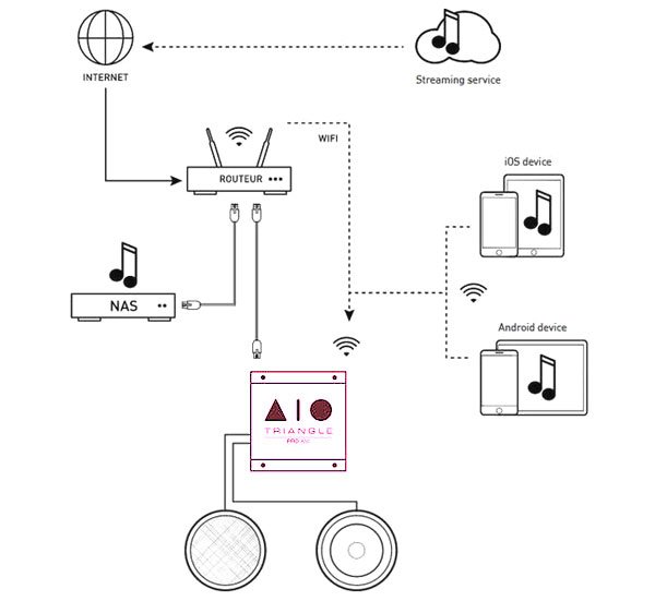 Triangle AIO Pro A50 Bluetooth WiFi Entegre Amplifikatör