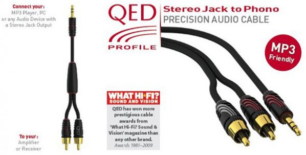 QED QE-5091 PROFILE AUDIO J2P RCA / 3.5mm Kablo 