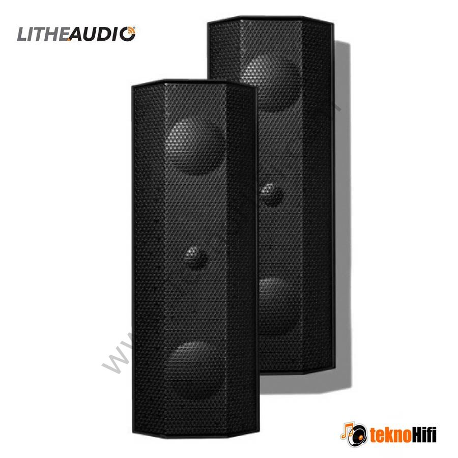 Lithe Audio IO1 Wi-Fi ve Bluetooth Hoparlör 'İç/Dış Mekan' 'Takım Aktif+pasif' Siyah