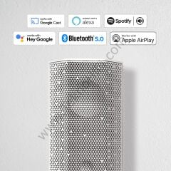Lithe Audio IO1 Wi-Fi ve Bluetooth Hoparlör 'İç/Dış Mekan' 'Takım Aktif+pasif' Beyaz