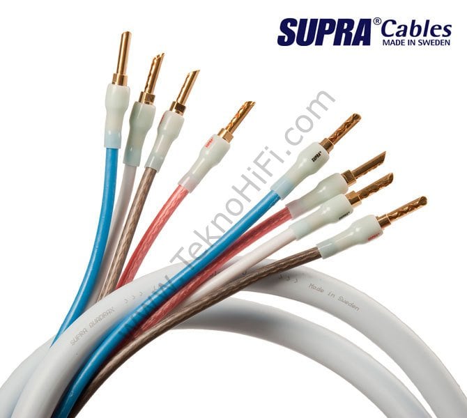 Supra Quadrax 4x2.0 Bi-Amp 4 Metre Hoparlör Kablosu