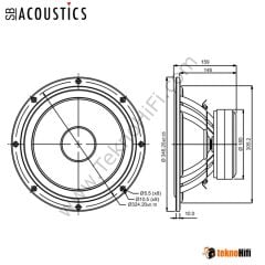 SB Acoustics SB34NRXL75-8 Norex 12'' Woofer