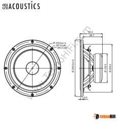 SB Acoustic SB23NRXS45-8 Norex 8'' Woofer