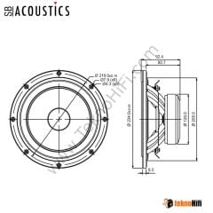SB Acoustics SB23NRXS45-4 Norex 8'' Woofer