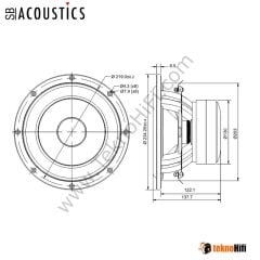 SB Acoustics SB23MFCL45-8 8''SUB Özellikli Woofer