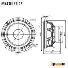 SB Acoustics SB16PFCR25-8 6''  Midwoofer / Kağıt Cone