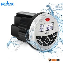 Velex VX150 IPx5 4x45W Marine Bluetooth Stereo Receiver Beyaz