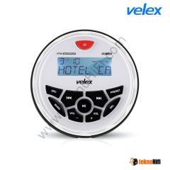 Velex VX150 IPx5 4x45W Marine Bluetooth Stereo Receiver Beyaz