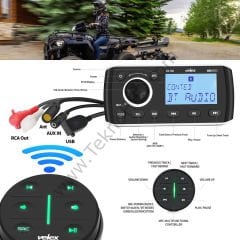 Velex VX760DR IPx5 4x45W Marine Bluetooth Stereo Receiver