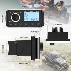Velex VX760DR IPx5 4x45W Marine Bluetooth Stereo Receiver