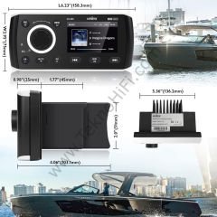 Velex VX565R IPx5 4x45W Marine Bluetooth Stereo Receiver