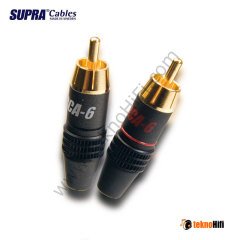 Supra RCA-6  Plug ' Çift - Kırmızı/Siyah'
