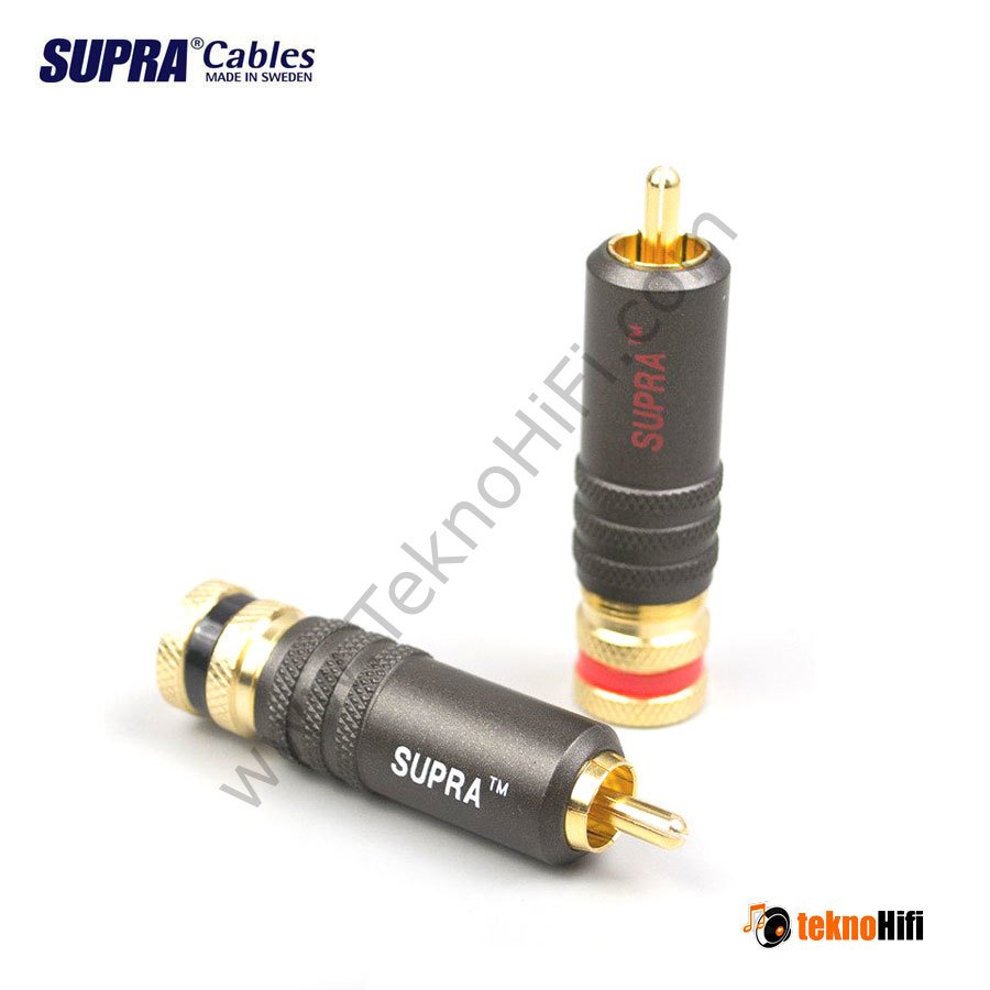 Supra PPSL RCA Plug ' Çift - Kırmızı/Siyah'