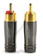 QED QE-6122/QE-6120 RCA Uç Kırmızı/Siyah (2 adet fiyatı)