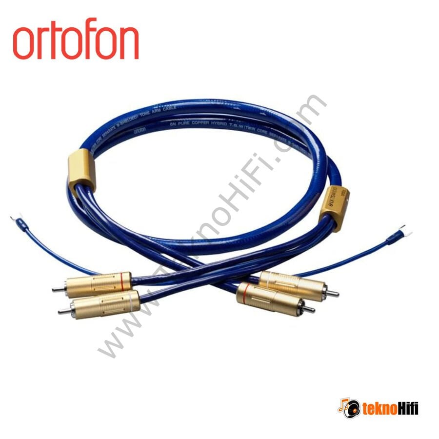 Ortofon 6NX-TSW-1010R Topraklamalı RCA-RCA Premium Pikap Kablosu