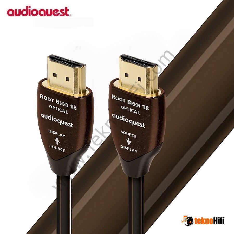 Audioquest Root Beer 18Gbps Optical Active HDMI 2.0b Kablo '10 Metre'