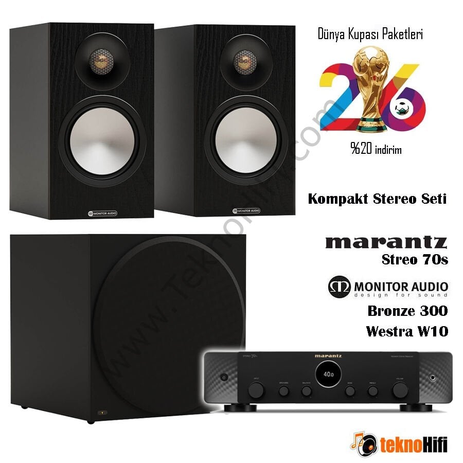 Monitor Audio & Marantz Dünya Kupası Paketi - Kompakt Stereo + Sub Seti