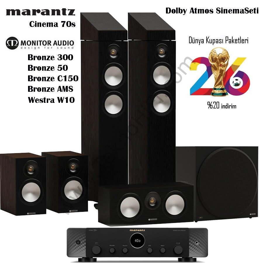 Monitor Audio & Marantz Dünya Kupası Paketi 7.1 Dolby Atmos Sinema Seti