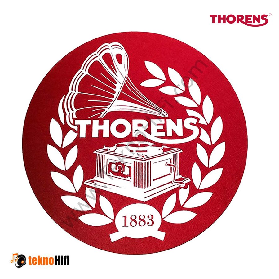 Thorens Platter Mat Felt  Kırmızı/Siyah