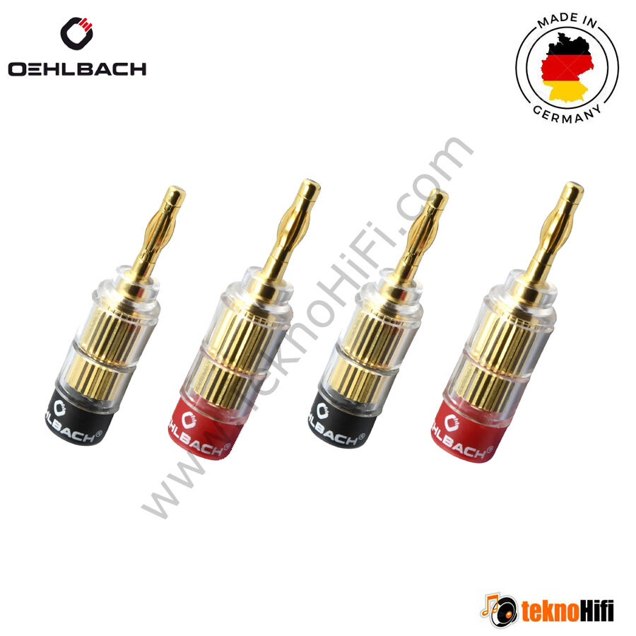 Oehlbach D1C103020 Banana Gold Konnektör '4'lü Set'
