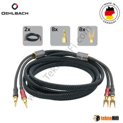 Oehlbach Transform 2x6 mm Değiştirilebilir Uçlu Hoparlör Kablosu '2 Metre'