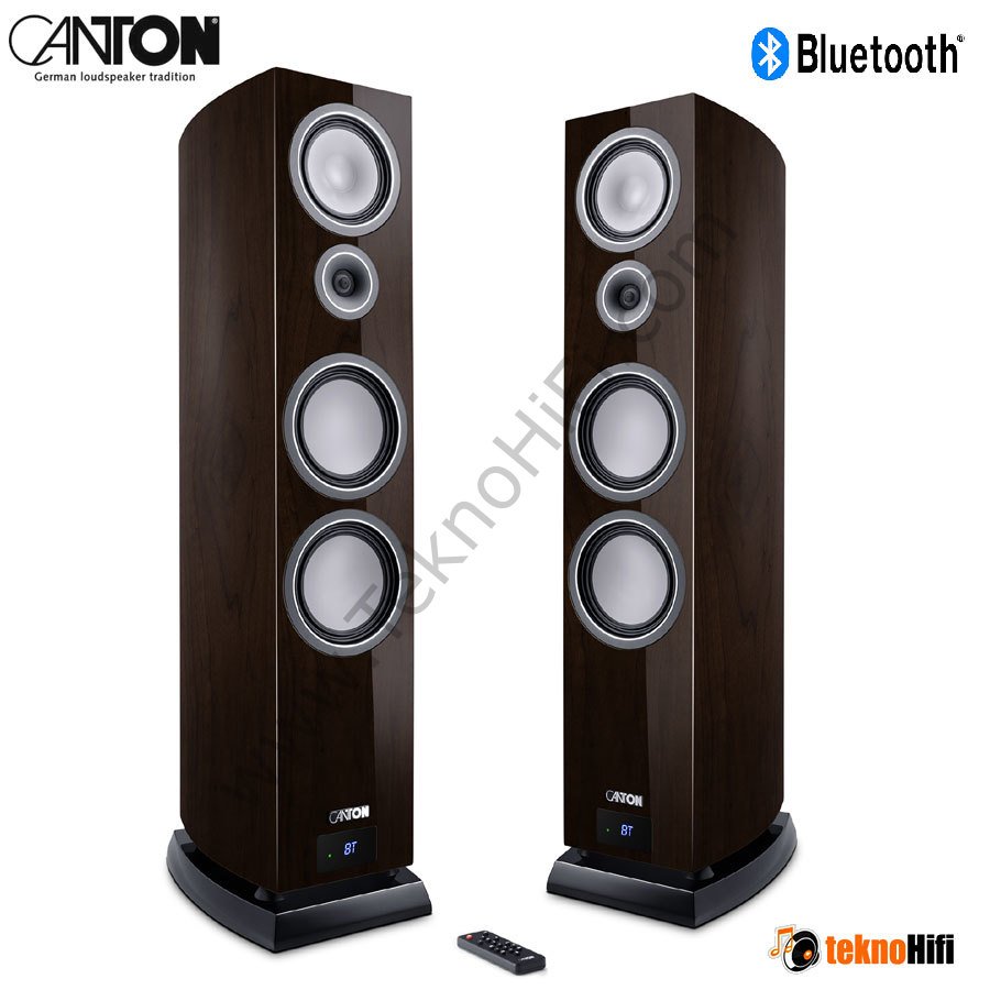 Canton SMART VENTO 9 S2 Bluetooth Aktif Kule Hoparlör 2 x 600W Walnut Dark High Gloss