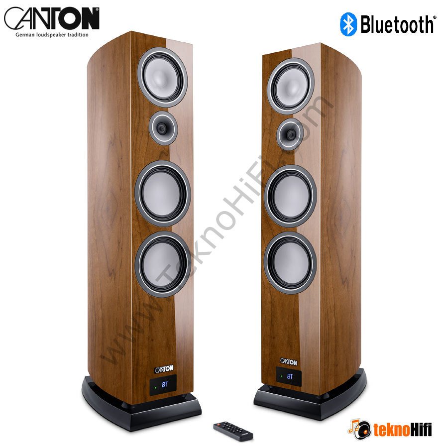 Canton SMART VENTO 9 S2 Bluetooth Aktif Kule Hoparlör 2 x 600W Walnut High Gloss
