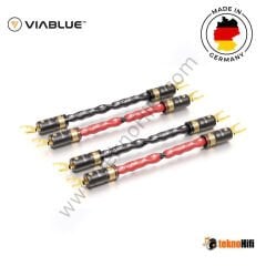 VIABLUE SC-4 JUMPER Gümüş Köprü Kablosu  'T6S Spade 8 mm.' 4'lü Set