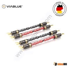 VIABLUE SC-4 JUMPER Gümüş Köprü Kablosu  'T6S Spade 8 mm.' 4'lü Set