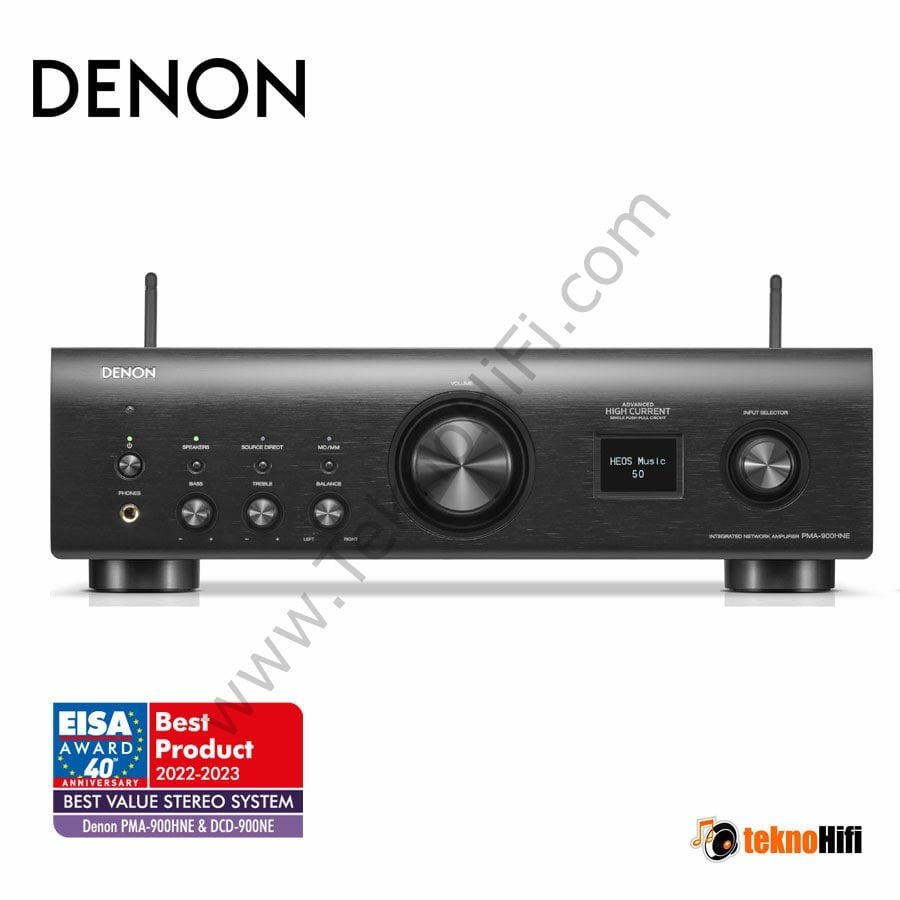 Denon PMA-900HNE Wi-Fi, Bluetooth, Apple AirPlay 2 ve HEOS Entegre Amplifikatör Siyah