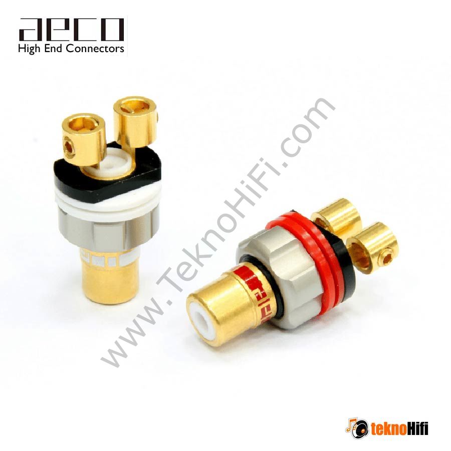 AECO ARJ 4045G Gold RCA JACK Konnektör ' 1 Çift'