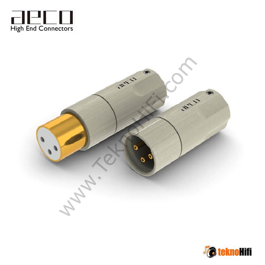 AECO AMI-1060G Gold XLR Konnektör ' 1 Çift'