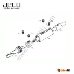 AECO ABP 1111R Rhodium Banana Plug '4 Adet'