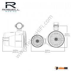 Roswell Marine C920-1823 R1 Series 8'' x 6.5'' Vamp Spin Towers Hoparlör 'Çift'