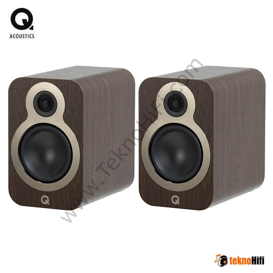 Q Acoustics 3030c Raf tipi Hoparlör 'Çift' Claro Walnut
